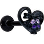 16G 5/16 Purple Gem Black Skull Heart Bow Labret Monroe Tragus
