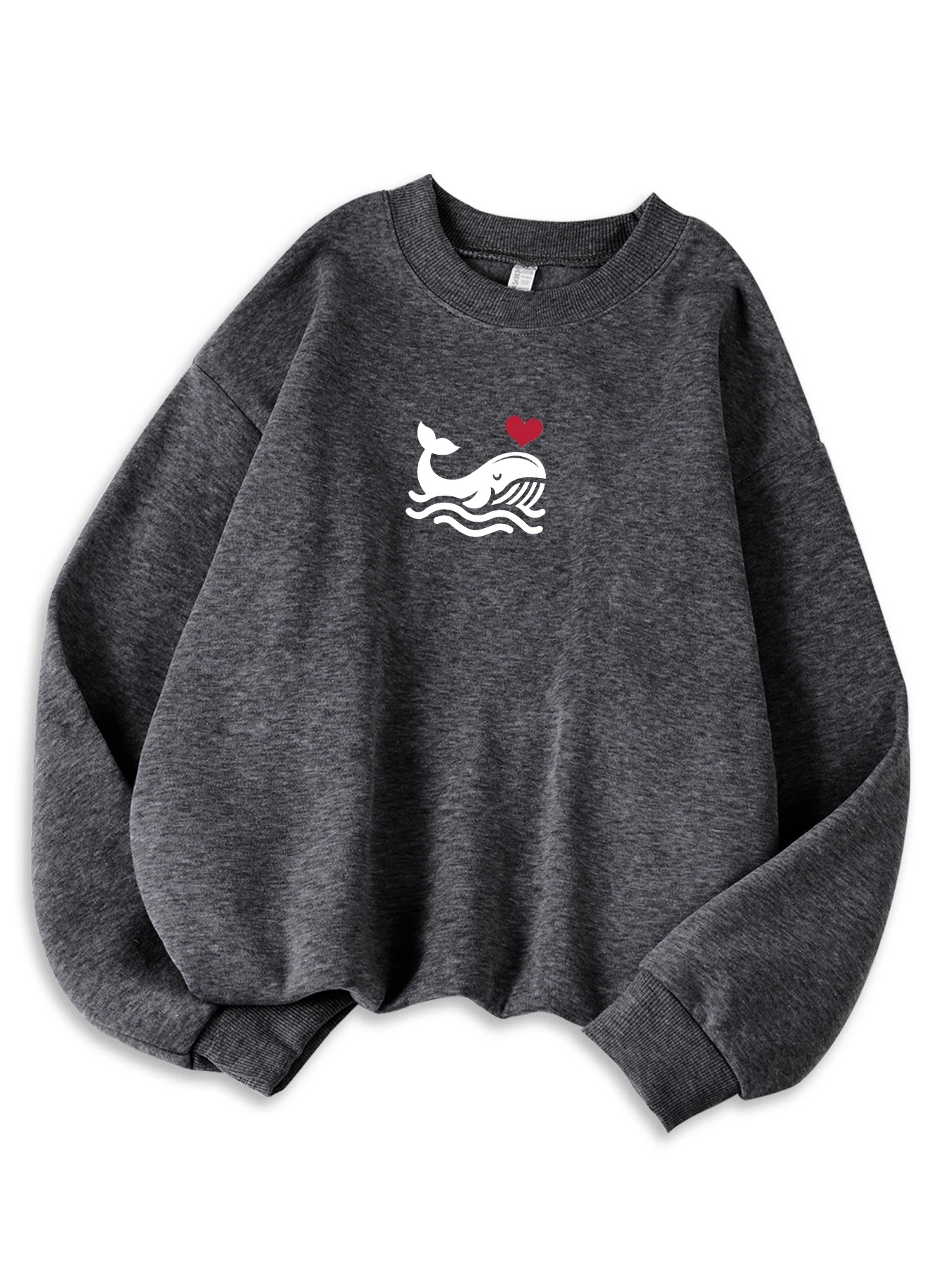 Womens Casual Sweatshirt With Print Cozy Hoodie For Fall Soft Wool Blend