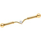 14G Clear Gem Gold Tone Vee Spring Coil Project Bar 38mm