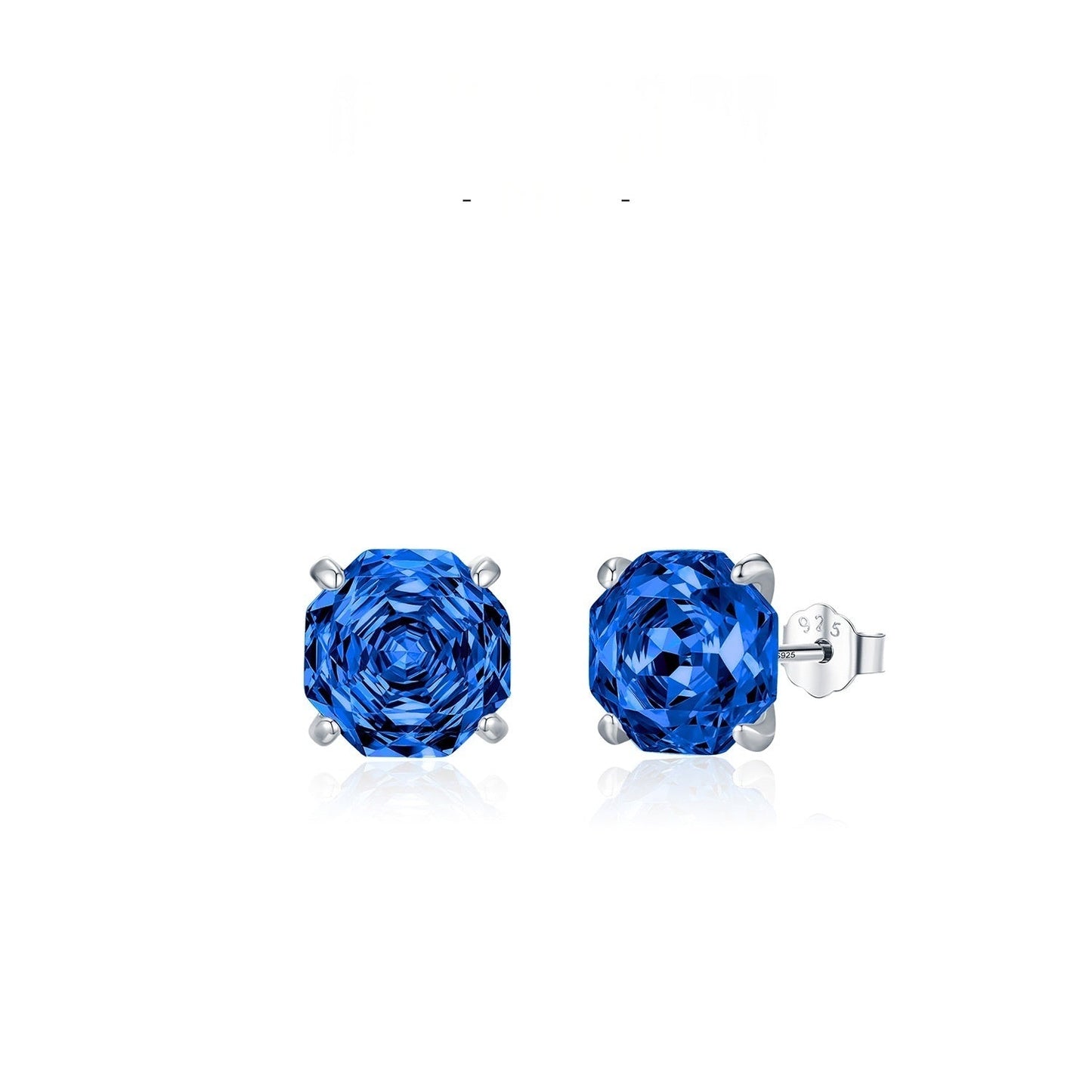 Basic Rose-cut Sparkling Diamond Stud Earrings Unisex Accessory