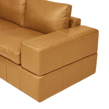 Sectional Sofa Modular Leather Match Ginger 8 Seat 159 In
