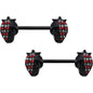 14G 9/16 Red Gem Black Skull Halloween Barbell Nipple Ring Set