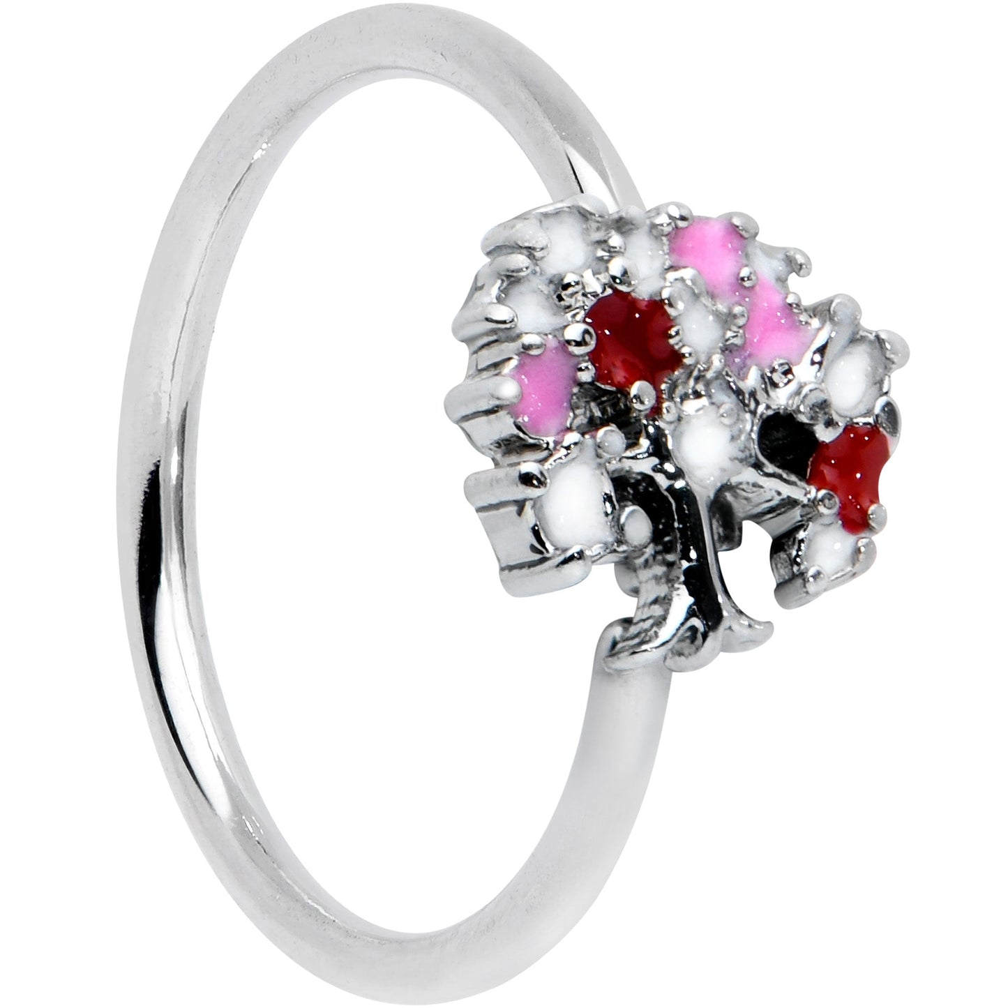 20G 5/16 Luscious Pinks Fruit Tree Nose Hoop