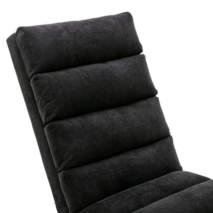 Luxury Upholstered Chaise Lounge, Vibration Relaxation, Fixed Back Recliner