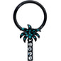 16G 3/8 Clear Gem Black Night Palm Tree Dangle BCR Captive Ring