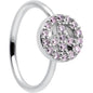 20G 5/16 Faint Pink Gem Retro Peace Sign Seamless Nose Hoop