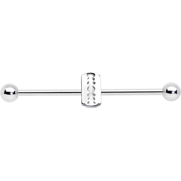 14G Razor Blade Industrial Barbell 38mm