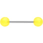 Bright Sunny Yellow Ends Barbell Tongue Ring