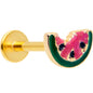 16G 5/16 Gold Tone Watermelon Bite Labret Monroe Tragus