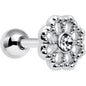 16G 1/4 Clear Gem Baroque Fabulous Flower Cartilage Tragus Earring