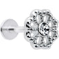 16G 5/16 Clear Gem Baroque Fabulous Flower Labret Monroe Tragus