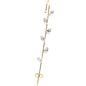 Clear CZ Gem Gold Tone Leafy Vine Ear Cuff Bar Earring