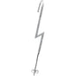 Clear CZ Gem Lightning Bolt Ear Cuff Bar Earring