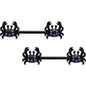 14G 9/16 Purple Gem Black Chic Crab Barbell Nipple Ring Set