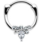 16G 5/16 Clear Gem Bee Glamour Cartilage Clicker