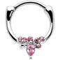 16G 5/16 Pink Gem Bee Glamour Cartilage Clicker