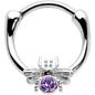 16G 5/16 Purple Gem Ultra Fly Cartilage Clicker