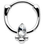 16G 5/16 Clear Gem Deco Oval Cartilage Clicker