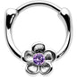 16G 5/16 Purple Gem Sweetheart Flower Cartilage Clicker