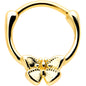 16G 5/16 Gold Tone Simple Textured Butterfly Cartilage Clicker
