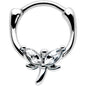16G 5/16 Clear Gem Simple Style Dragonfly Cartilage Clicker