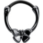16G 3/8 Black Textured Simple Butterfly Cartilage Clicker