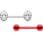 Officially Licensed Halloween Jason Mask Friday the 13th Nipple Ring Set