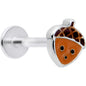 16G 5/16 Acorn Face Brown Autumn Labret Monroe Tragus