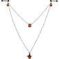 14G 9/16 Black Witchy Pumpkin Halloween Double Nipple Chain