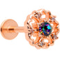 16G 5/16 Purple Tourmaline Rosy Tone Flower Labret Monroe Tragus