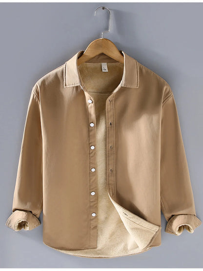 Men's Plus Size Button Up Long Sleeve Shirt