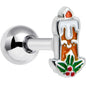 16G 1/4 Sweet Holiday Christmas Candle Cartilage Tragus Earring