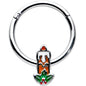 16G 3/8 Sweet Holiday Candle Christmas Hinged Segment Ring