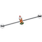 14G Sweet Christmas Holiday Candle Industrial Barbell 38mm