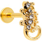 16G 5/16 Clear Gem Gold Tone Luscious Lizard Labret Monroe Tragus