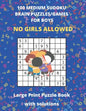 100 MEDIUM SUDOKO BRAIN PUZZLES/GAMES FOR BOYS - Large Print Puzzle Book with solutions: Sudoko Puzzle Books For Kids - Large Size 8.5 x 11 - 127 Page - Paperback