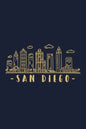 San Diego Skyline: San Diego travel inspired design. City of California, sights and history. Skyline and Cityscape. - Paperback
