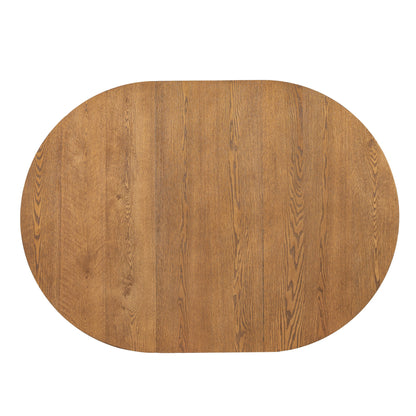 Modern 5-Piece Extendable Round Dining Table Set with 16.2inch Removable Leaf