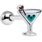 16G 1/4 Sweet Martini Glass Heart Cartilage Tragus Earring
