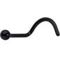 20G 1/4 Black ASTM F-136 Implant Grade Titanium Ball End Left Side Nose Screw