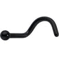 18G 1/4 Black ASTM F-136 Implant Grade Titanium Ball End Left Side Nose Screw