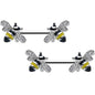 14G 9/16 Clear CZ Gem Honey Bees Barbell Nipple Ring Set