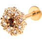 16G 5/16 Yellow Gem Gold Tone Luxe Heart Labret Monroe Tragus