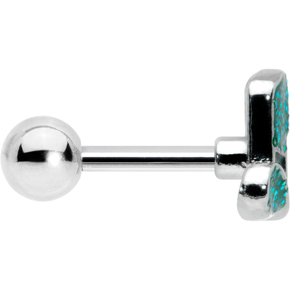 16G 1/4 Glitter Top Hat Shamrock Cartilage Tragus Earring