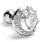 16G 1/4 Clear Gem Heart Moon Web Cartilage Tragus Earring