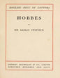 Hobbes (1904) by Leslie Stephen - Paperback
