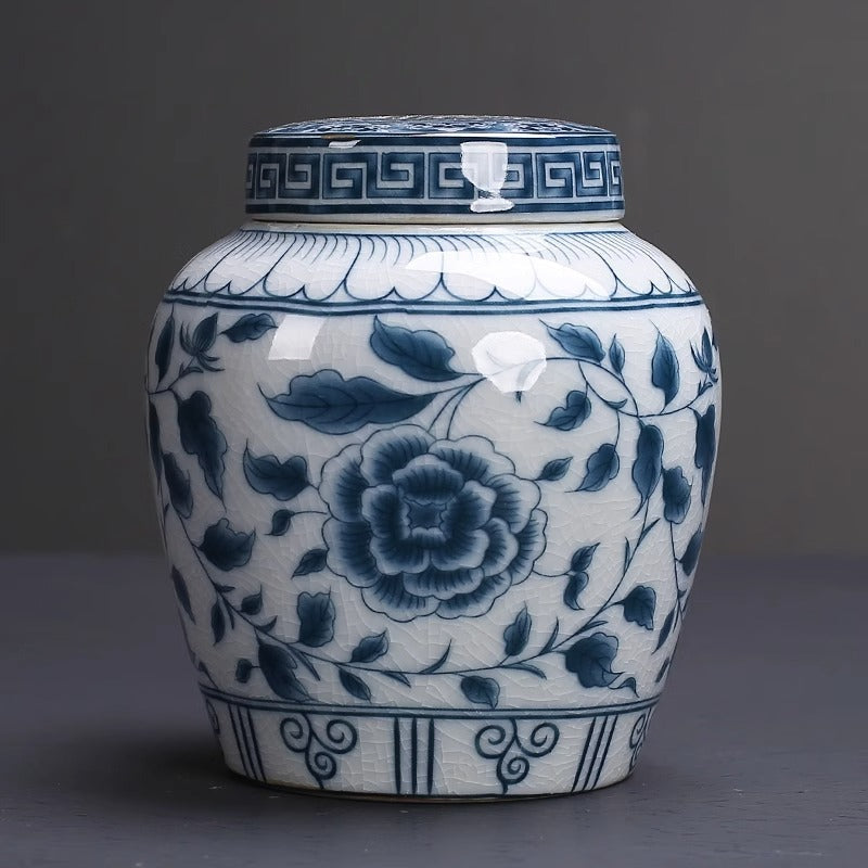 Ge Kiln Porcelain Tea Jar with Seal