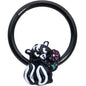 16G 3/8 Black Funky Skunk Hinged Segment Ring