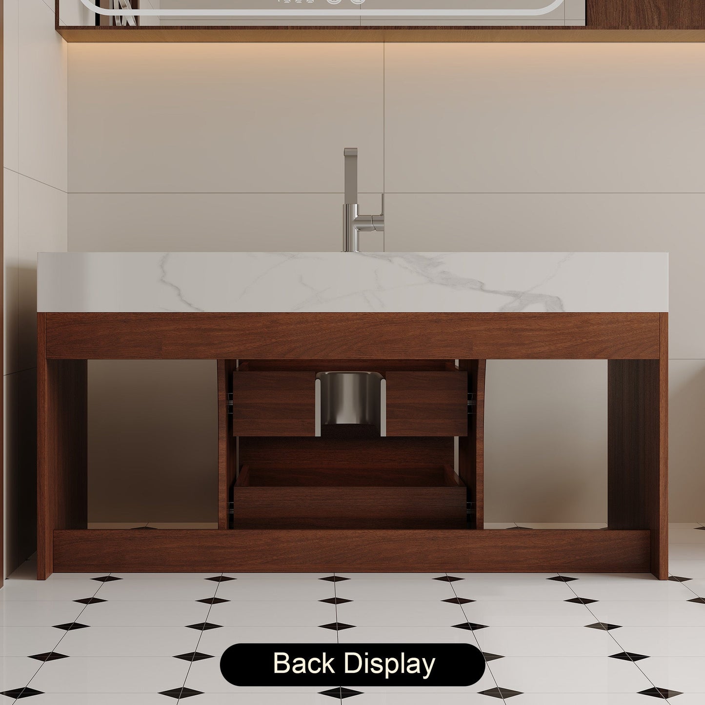 39.4 '' Floating Bathroom Vanity with Ceramic sink,Wall Mounted Vanity 2 Soft...