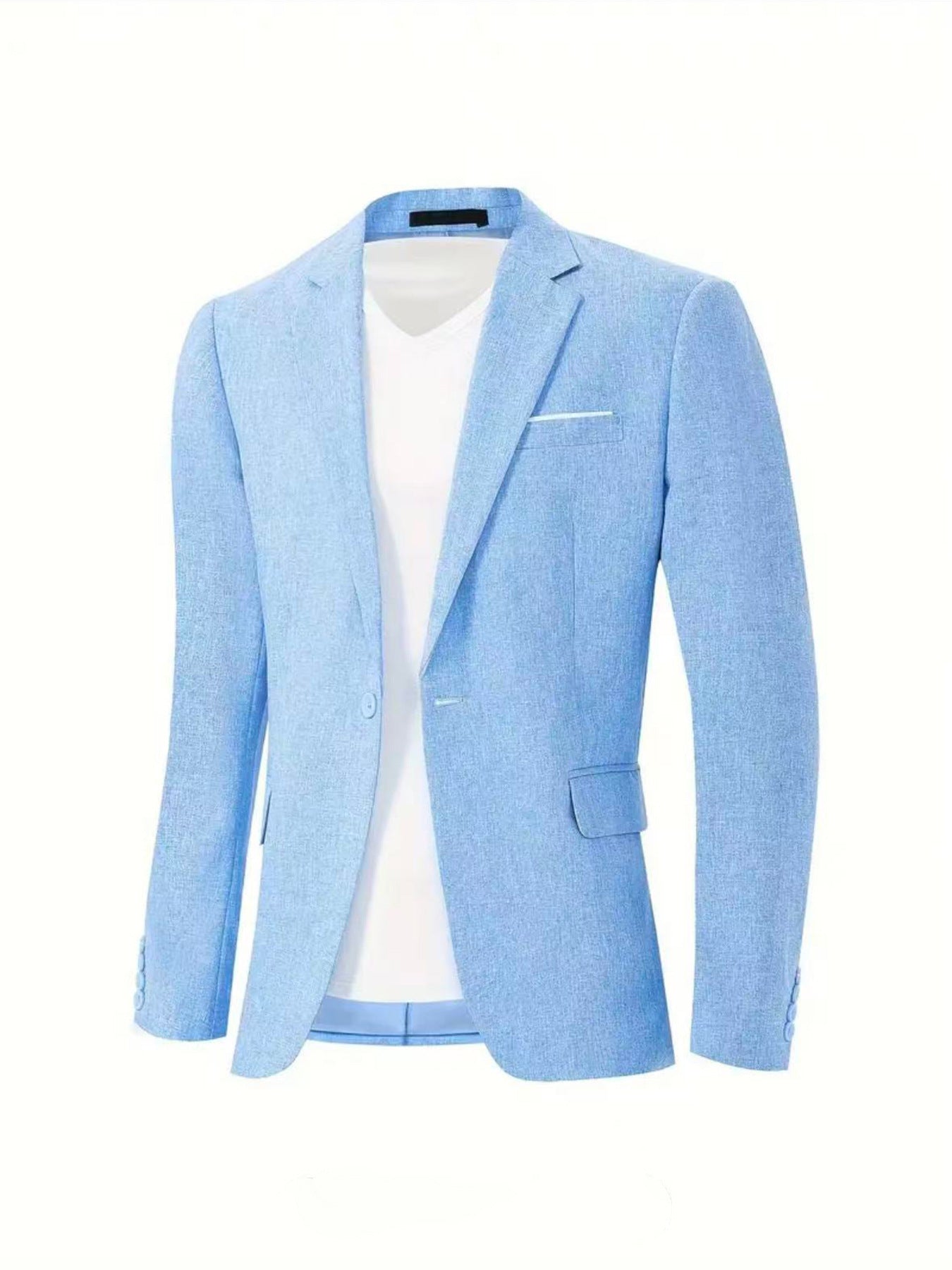 Mens Korean-style Slim-fit Single-breasted Casual Blazer